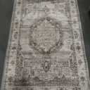 3x12 Long Hallway Runner Rugs : Machine Washable Non-Slip Ktichen Runners Vintage Indoor Soft Table Runners for Bedroom Living Room Thin Carpet for Dining Room Entranway (Beige,3x12)