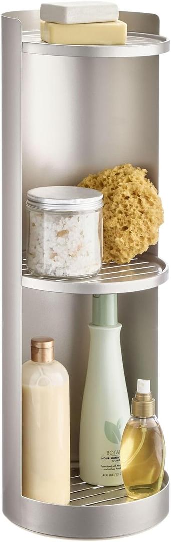 iDesign Freestanding 3-Tier Rotating Bathroom Organizer - Satin
