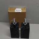 2-Pack Marble Look Resin Soap Dispensers, 16.9 oz Refillable Lotion Pump Bottles for Bathroom, Kitchen, Vanity, Office Sink Countertops  Durable, Moisture-Resistant Home Dcor (Black)