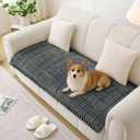 Pet Couch Covers for Sofa Washable Non Slip Dog Couch Cover Protector Pet Friendly Mat for 3 Cushion Sofa (Dark Grey, 27.6" x 59.06")