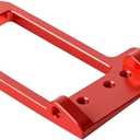 6061 Aluminum BTA Servo Mount for F10 Portal Axle, CNC Behind-The-Axle Servo Bracket & 4-Link Adapter Kit, Fits 1/10 Vanquish VS4-10 Phoenix F10 Nylon Portal & F10T Aluminum Axle Housing (Red)
