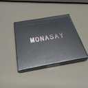 MONASAY Wallet Case Compatible for iPhone 16e 5G 6.1 inch with 360 Rotation Ring Stand[Glass Screen Protector][RFID Blocking] Leather Phone Cover with Card Holder for Women and Men, Light Blue