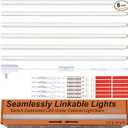 Under Cabinet Lights, Plug in, Seamlessly Linkable 12 Inch, 6 Bars+Switch+Extensions, Under Counter Lighting for Kitchen, Closet, Gun Safe, Shelf, Display Case, LED 3000k Warm White