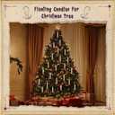 Homemory Hanging 20 Pcs Floating Candles with 2 Wand Remote and String, Flying Flameless LED Taper Candles Warm White Light, Battery Operated Window Candle for Halloween Christmas Party
