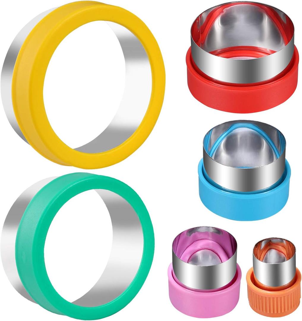 Round Cookie Biscuit Cutter Set, 6 Graduated Circle Pastry Cutters, Stainless Steel Cookie And Dough Cutters for Donut and Scone, Circle Cutter Cake Ring Molds