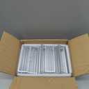 EHWINE 12 Pack Acrylic Sign Holder 5 x 7, Double Sided Silver Picture Frame Stand up Table Top Sign Holders, Clear Display Stand Menu Flyer Holder for Wedding Party (Provide Non-slip Mats)