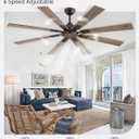 ZMISHIBO 65 Inch Oil Rubbed Bronze Ceiling Fan No Light with Remote