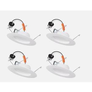 Commercial Electric 5/6 in. Integrated LED Recessed Retrofit Light Trim with Selectable Color Temperature, (4-Pack) NS01dA09FR2-259