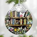Book Stained Glass Ornament, Christmas Ornaments  Christmas Tree Decorations, Holiday Decor, Stocking Stuffer, Gift Idea, Gifts for Book Lover, Friend, and Faimly