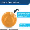 PetSafe Slimcat Feeder Ball - Interactive Game for Your Cat - Fill with Food and Treats - Orange
