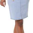 Amazon Essentials Women's Classic 5-Pocket Denim Skirt , Light Wash, 16