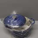 VORRINGARD Enameled Cast Iron Dutch Oven Pot with Lid, for Sourdough Bread Baking, Round Dutch Ovens, 4.5 Quart, Blue