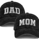 Mom and Dad Hats Mothers Fathers Day New Mom Dad Gifts Parents Couple Gift Black