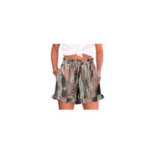 Lepunuo High Waisted Ruffle Hem Paperbag Summer Shorts with Pockets
