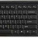 Amazon Basics 2.4GHz Wireless Keyboard and Mouse Combo Set, Quiet and Compact US Layout, Plug and Play, Unifying USB Receiver, Black