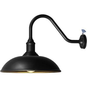 Large 18in Dusk to Dawn Outdoor Barn Lights, Classic Gooseneck Light Up The Night, Suitable for Porch, Farmhouse, Garage Lighting