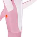 KMiKE Inflatable Shark Costume for Adult(Kids) Funny Halloween Costumes Fantasy Cosplay Blow up Costume (Pink)