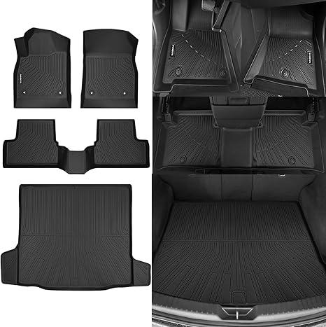 Naibeve Floor Mats for 2011-2015 Chevrolet Cruze / 2016 Cruze Limited-All Weather Custom Fit for Chevy Cruze Floor Mats Cargo Liner Rear Cargo Tray Trunk Waterproof Interior Accessories