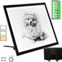 WELZK 5000mAh Rechargeable Diamond Art Light Board, 16.612.6inchs Tracing Light Box, Side Buttons Light Table for Drawing,Tracing,Weeding Vinyl, Diamond Painting