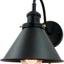 Vintage Black Farmhouse Wall Sconces,Industrial Gooseneck Wall Lamp (01-Gooseneck Wall Light)