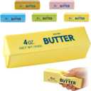 Butter Squishy, Soft Slow Rising Squeeze Toys, Butter Stick Squishy Fidget Toys and Stress Balls Squishies for Office Desk Toys, Party Favors & Birthday Gifts(Yellow)