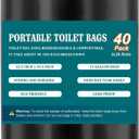 2 x 40 PCS 13 Gallon Portable Toilet Bags for Camping, Biodegradable Trash bags - 1 Mills Thickened Waste Bag, Camping Poop Bag for Trash Lawn, Leaf Yard, Home, Travel, Outdoor
