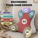 Dracey Reading Pillow for Sitting in Bed, Back Pillow for Bed Sitting UP, Back Rest Lumbar Support Pillows with Arms, for Watching TV Games, Work, Rest, Ergonomic Lumbar Support Cushion