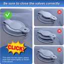 FNARMW Double Sleeping Pad Camping, Self Inflating 6'' Extra-Thick 2 Person Pillow Built-in Foot Pump Waterproof Inflatable Sleeping Mat Backpacking, Tent, Hiking, Portable Camping Pad (Navy Grey)