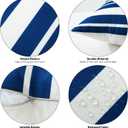 4 x OTOSTAR Set of 4 Waterproof Throw Pillow Covers 20x20 Inch Farmhouse Geometric Square Pillow Cases for Couch Patio Furniture Balcony Garden Outdoor DecorationGeometry70-Navy Blue