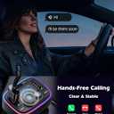 LIHAN USB C Bluetooth 5.4 Car Adapter, Wireless Upgrade Audio System for Non-Bluetooth Vehicles, FM Radio Transmitter, 48W Fast Charging, Stable Hands-Free Calling, MP3 Music Player, Support USB/TF