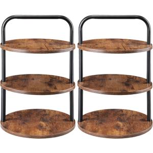 Aminigram 2 Pack Wooden Cupcake Stand, 3 Tier Large Cupcake Tower Stand 50 Cupcakes, Dessert Stand Cupcake Display Stand Cupcake Tower for Party, Wedding, Birthday, Halloween, Farmhouse Decor