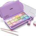 HIMI Gouache Paints set, 18 Colors, 30ml, 18 US fl oz, Non Toxic Paint for Canvas and Paper, Art Supplies for Professionals, Student, Kids and More (Purple)