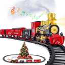 Letapapa Train Set, Christmas Train Sets for Under The Tree, Electric Train Toy for Boys & Girls, Toy Train w/Steam Locomotive, Tracks, Lights & Sound, for 3 4 5 6 7 8+ Year Old Kids, Style A:Classical Train Set