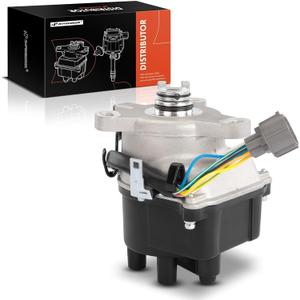 A-Premium Ignition Distributor Compatible with Honda CR-V CRV 1997-1998 L4 2.0L, Black Cap and Rotor Kit
