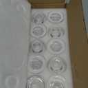 Glasseam Glass Tapered Candlestick Holders: 10Pcs Small Taper Candle Holders Bulk Clear Candle Sticks Holder Decor Short Modern Candle Holder for Table Centerpiece Wedding Christmas Dinner Party