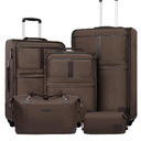 Coolife Luggage 5 Piece Set Suitcase Expandable TSA lock spinner softshell