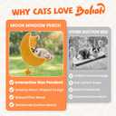 Cat Window Perch Moon Shape, Large Cat Hammock Bed Washable