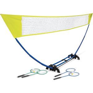 EastPoint Badminton Set, 4 Rackets, 2 Shuttlecocks, 15' Net, Outdoor Games