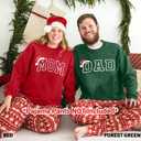 ASTANFY Couples Christmas Sweaters Mom and Dad Sweatshirts Family Christmas Shirts Long Sleeve (Green)