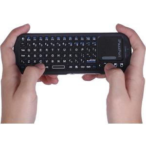 iPazzPort 2.4G Mini Wireless Keyboard with Touchpad Mouse Combo, Lightweight Portable Keyboard Controller, Compatible with Android TV Box/PC/Tablets/PS4/Raspberry Pi 3/HTPC KP-810-19S
