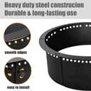 SoulMate Outdoor 45-Inch Outer/39-Inch Inner Fire Pit Ring Smokeless,Duty Solid Metal Steel Round Firepit Rim Insert for DIY Fire Pits, Outdoor Above or In-Ground, Camping Garden Patio Backyard.