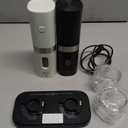 Home Hero Electric Salt and Pepper Grinder Set - Automatic Salt and Pepper Grinder Set Rechargeable. Electronic Salt and Pepper Shakers with LED Light, Electric Pepper Grinder & Salt Grinder, Set of 2 (White & Black)