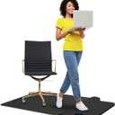 Office Chair Mat with Anti-Fatigue Cushioned Footrest 2-in-1 Standing Desk Mat for Hardwood Floors Dual-Zone Design for Standing Comfort and Smooth Chair Rolling (54 36)