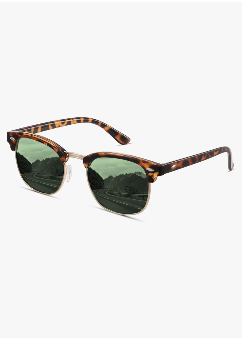 livho Rimless Trendy Polarized Sunglasses Men Women, Retro Sun Glasses for Men Women 2025, Semi Rimless UV Protection Shades