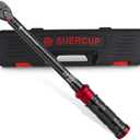 SUERCUP 3/8-inch Drive Torque Wrench - 10-110 ft.lb/13.6-149.2Nm, Dual-Direction Adjustable 72 Tooth Click Torque Wrench for Bicycle, Moto and Car Maintenance