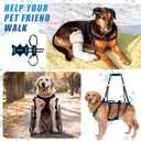 Dog Lift Harness for Large Dogs, 2-in-1 Detachable Full Body Support Acl Dog Sling Carrier with 4 Handles, Hind Assist Back Leg for Senior, Disabled, Arthritic & Post-Surgery Canines(Large)