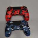 KDYGPDCT 2 Pack Wireless Controller for PS4/Pro/PS3,Wireless Remote Gamepad with 1000mAh Battery | Double Shock | Audio | 6-Axis Motion Sensor | Share Button (Red + Blue)