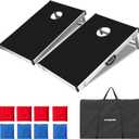 ZENY Cornhole Set 3x2 ft, Portable Corn Hole Boards, Outdoor Cornhole Game Set, Foldable Aluminum Boards, Lightweight
