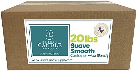 Suave Wax Blend for Container Candles | 20lb Suave Wax Slab for Candle Making | Smooth Blend for High Load Fragrance and Single Pour Formulation |Candle Making Supplies | Soft Wax Candles in Bulk