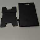 Slim Aluminum Card Holder Wallet for Men, Durable Expandable Backplate, RFID Blocking Minimalist Metal Pop Up Wallet, Holds 12+ Cards Plus Cash (Black)